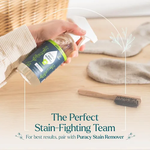 Miniatura 4 de Puracy Cepillo Quitamanchas para Manchas Duras, Profundas y Antiguas en la Ropa, con Cerdas Veganas para la Eliminación Segura y Efectiva de Manchas
