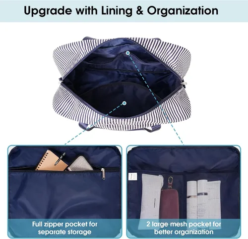 Miniatura 4 de Para Spirit Airlines - Bolsa de viaje plegable de 18 x 14 x 8 pulgadas, bolsa de viaje para llevar en el equipaje durante la noche para mujeres