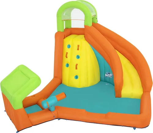 Miniatura 2 de Bestway H2OGO! Parque acuático inflable para niños Lava Splash Tobogán al aire libre, pared de escalada, piscina de chapoteo, aspersor Ideal