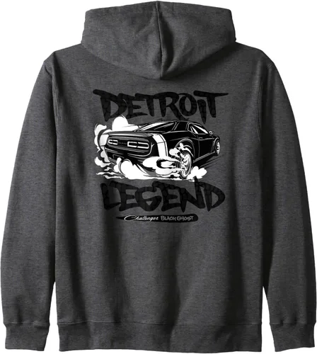 Miniatura 3 de Dodge Challenger Black Ghost, Detroit Legend Sudadera con capucha y cremallera, Azul