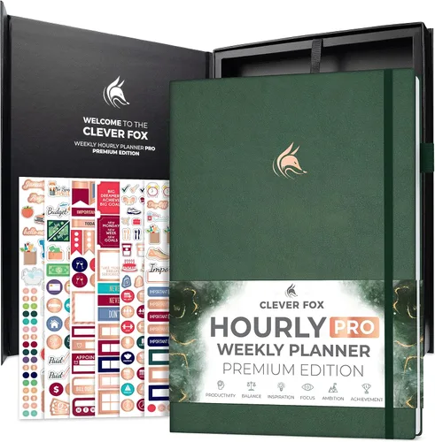 Miniatura 12 de Clever Fox Planificador por Horas Pro Premium – Planificador de Horarios Sin Fecha con Espacios de Tiempo Diarios – Cuaderno Organizador Personal