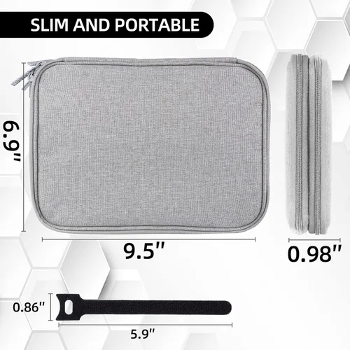 Miniatura 4 de Organizador de artículos electrónicos, estuche de viaje, organizador de cables, accesorios de viaje, esenciales para mujeres y hombres, bolsa
