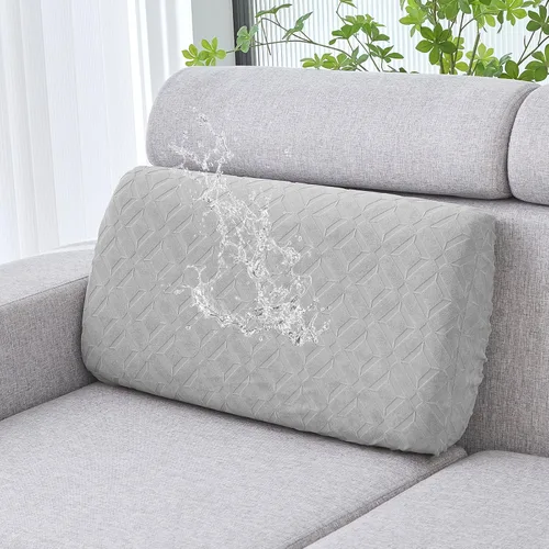 Miniatura 23 de Genina Fundas de cojín para sofá impermeables, fundas elásticas para sofá seccional, funda de cojín lavable, antideslizante, con parte inferior