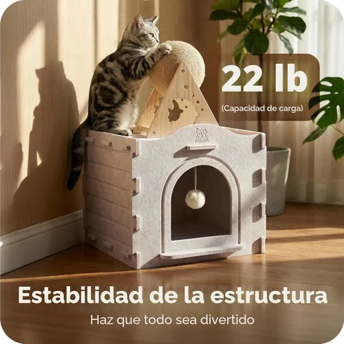 Miniatura 4 de Casas de interior para gatos de interior, cueva cubierta con aislamiento cálido para gatos de interior, fuerte capacidad resistente a los arañazos