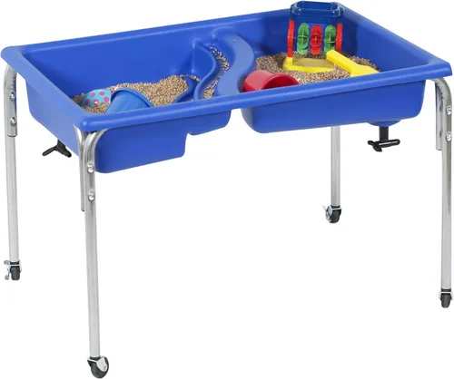 Miniatura 2 de Children's Factory Neptune - Mesa sensorial grande de 24 pulgadas, caja de arena con tapa, mesa de agua para niños, color azul