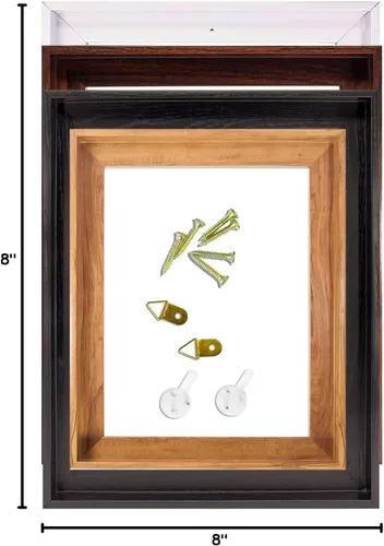 Miniatura 49 de ART Marco flotante de lienzo para lienzo envuelto en galería de 1 a 1.25 pulgadas de profundidad, marcos flotantes con aspecto de madera