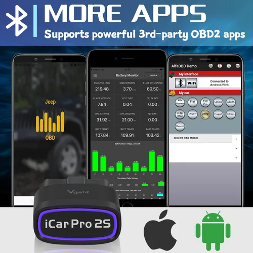 Miniatura 5 de Vgate Escáner OBD2 iCar Pro Bluetooth4.0 (iOS, Android) y Vgate iCar Pro 2S Bluetooth5.2 (iOS, Android)