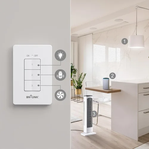 Miniatura 6 de BN-LINK Interruptor eléctrico de tomacorriente inalámbrico de control remoto para luces, ventiladores, luces navideñas, pequeños electrodomésticos