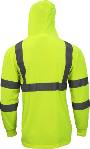 Miniatura 2 de New York Hi-Viz Workwear BFSH4511 - Camiseta de alta visibilidad clase 3, padres, Manga Larga Lima