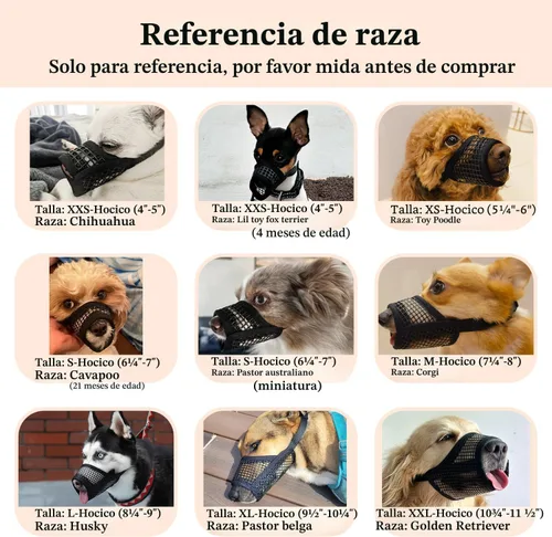Miniatura 5 de Mayerzon Bozal para Perro, Bozales de Malla Suave para Perros Pequeños, Medianos y Grandes Chihuahua Poodle Husky Labrador Retriever, Protector
