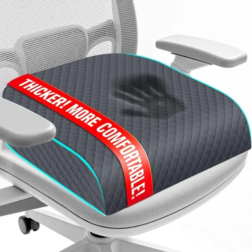 Miniatura 8 de Cojín de asiento, cojín de espuma viscoelástica para silla para aliviar el dolor de ciática y cadera, cojín antideslizante para oficina, hogar