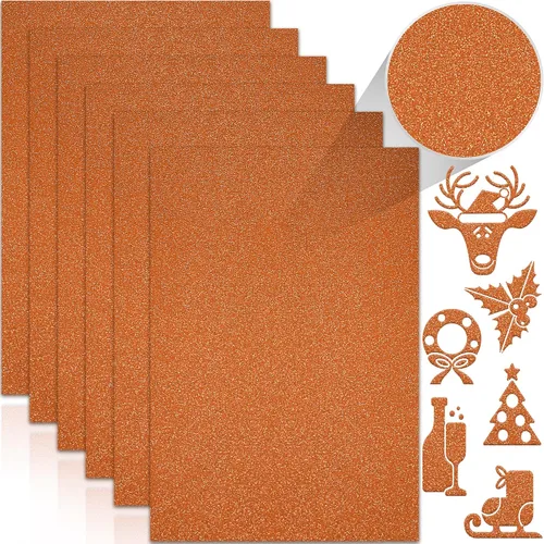 Miniatura 9 de 24 hojas de papel de cartulina con purpurina negra, A4, papel brillante premium para álbumes de recortes, proyectos de bricolaje, decoración