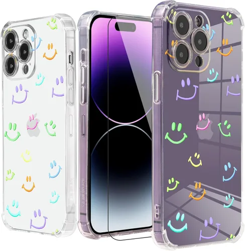 Miniatura 17 de Roemary Buffertech - Funda protectora para iPhone 13 Pro Max con diseño Golden Retriever, diseño de arcoíris con protector de pantalla