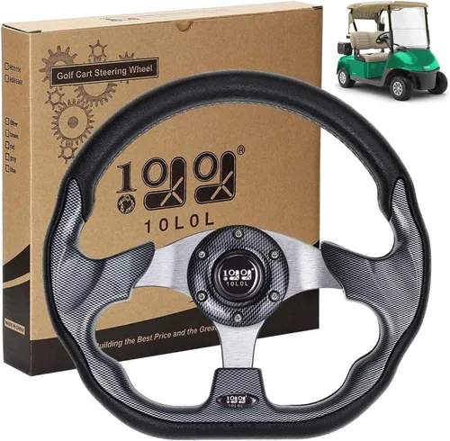 Miniatura 15 de 10L0L Volante de carrito de golf, diseño universal para Yamaha, EZGO RXV y TXT, Club Car DS, Club Car Precedent Tempo, la mayoría de los carritos
