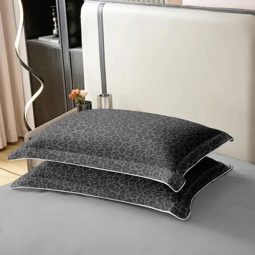 Miniatura 6 de Castle Fairy Juego de funda de edredón con estampado de leopardo, 100 % algodón natural, juego de funda de edredón de guepardo africano con 1 funda