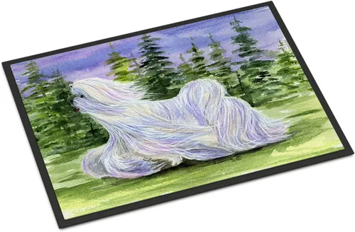 Caroline's Treasures SS8453MAT - Felpudo maltés de 18 x 27 pulgadas, para interiores y exteriores, para entrada, antideslizante, lavable, de pelo