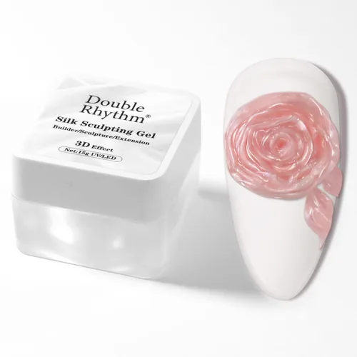 Miniatura 16 de Double Rhythm 3D Gel de uñas en gel transparente sólido para esculpir, antiadherente, gel duro para construcción, tallado, moldeado, extensión