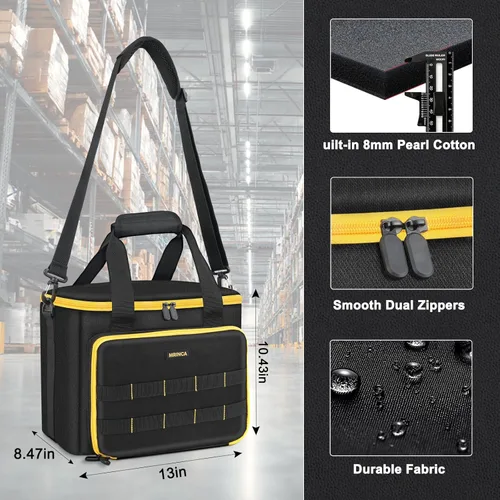 Miniatura 2 de Bolsa de herramientas compatible con sierra circular DEWALT 20V MAX DCS391B/DCS565B, Milwaukee M18 2630-20, estuche de almacenamiento de Amarillo