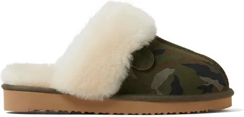 Miniatura 105 de Dearfoams Fireside Sydney Pantuflas anchas de piel de oveja para mujer, para interiores y exteriores