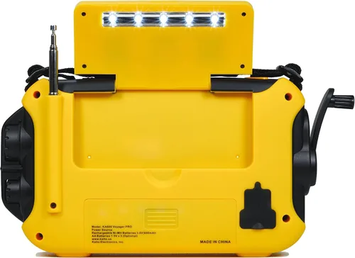 Miniatura 4 de Kaito Voyager Pro KA600 - Radio de emergencia digital solar con generador eléctrico, manivela giratoria, transmite AM, FM, LW, SW y NOAA, radio
