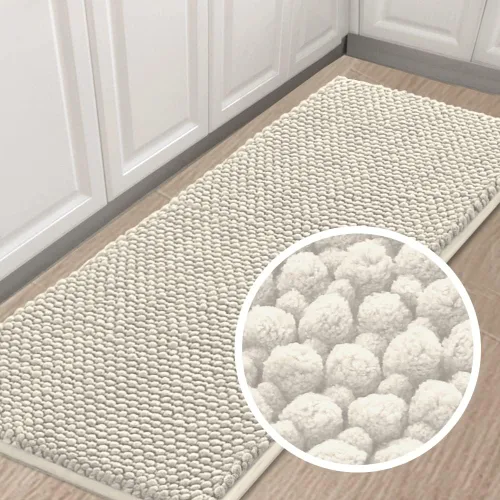 Miniatura 27 de Turquoize Alfombras de baño de felpilla antideslizante para baño, 17 x 24 pulgadas, extra suaves y absorbentes, lavables a máquina, perfectas