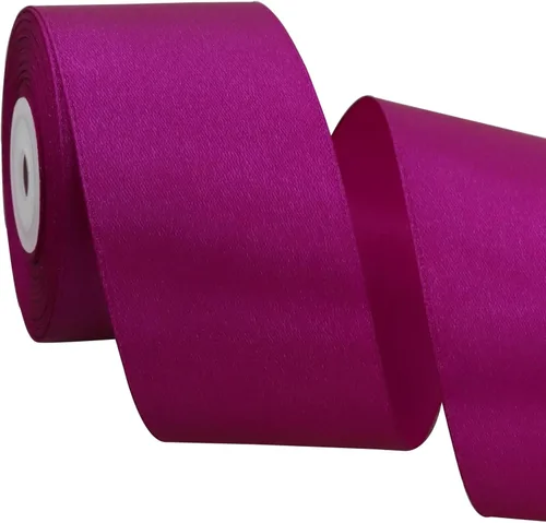 Miniatura 11 de TONIFUL - Cinta de satén de oro rosa de 2 pulgadas x 25 yardas de ancho, rollo de cinta de satén sólida para manualidades, cinta para silla