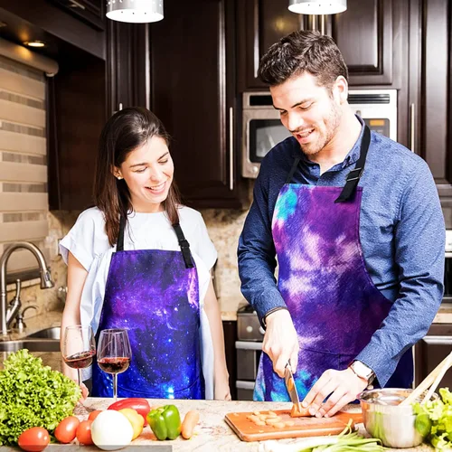 Miniatura 3 de Delantal Babero Ajustable Impermeable con 2 Bolsillos Delantales de Cocina para Mujeres Hombres Chef