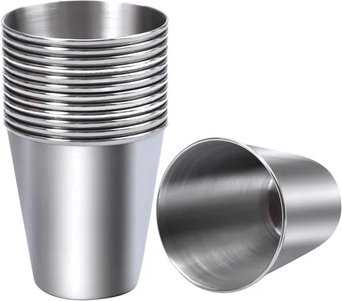 Miniatura 9 de Ruisita Vasos de chupito de acero inoxidable 12 vasos de chupito de acero inoxidable (1 onza/1.0 fl oz)