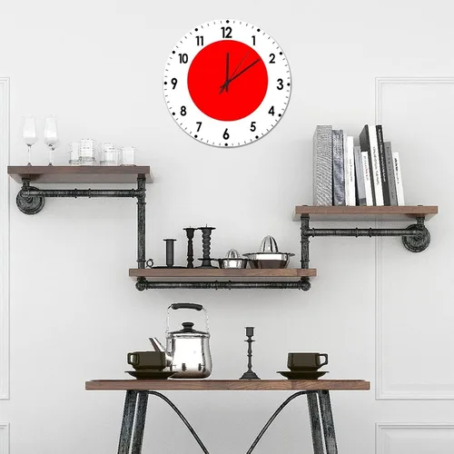 Miniatura 465 de Cheyan Reloj de pared con bandera de Canadá de 12 pulgadas, silencioso, sin tictac, de PVC, funciona con pilas, reloj redondo decorativo, regalo