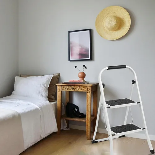 Miniatura 5 de Simpli-Magic Escalera escalonada, taburete ergonómico plegable con pedal antideslizante ancho, multiusos para el hogar, cocina y oficina