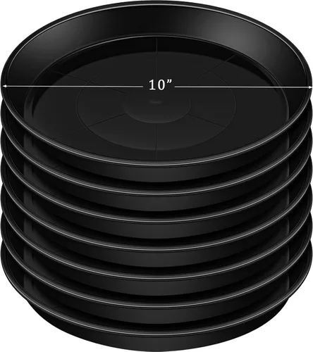 Eccliy Paquete de 6 Platillos de Plástico para Plantas de Servicio Pesado Platillos para Macetas Grandes Bandejas de Agua de Plástico para Plantas