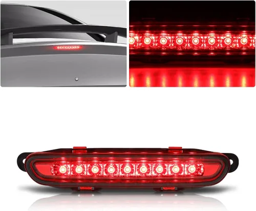 Miniatura 6 de Auto Dynasty Luz de freno trasera completa LED de montaje alto en el centro 3ª tercera luz de cola Compatible con Charger 2006-2010, carcasa negra