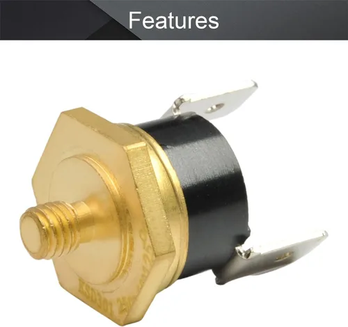 Miniatura 3 de Fielect Interruptor de control de temperatura del termostato KSD301, ajuste Snap Disc Interruptor de temperatura 257.0 °F Cobre M5 normalmente