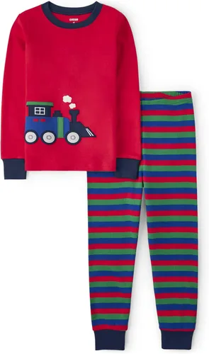 Miniatura 7 de Gymboree Conjunto de pijama unisex de algodón de Navidad de 2 piezas, niño grande, niño pequeño, gimnasio para bebé