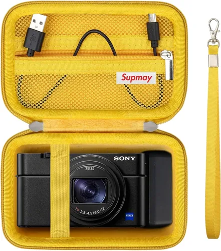 Miniatura 10 de Funda de transporte para cámara compacta Sony RX100 VII/ RX100 VI/ RX100 V/ RX100 IV/ RX100 III Premium Compact Camera, bolsa de viaje con bolsillo