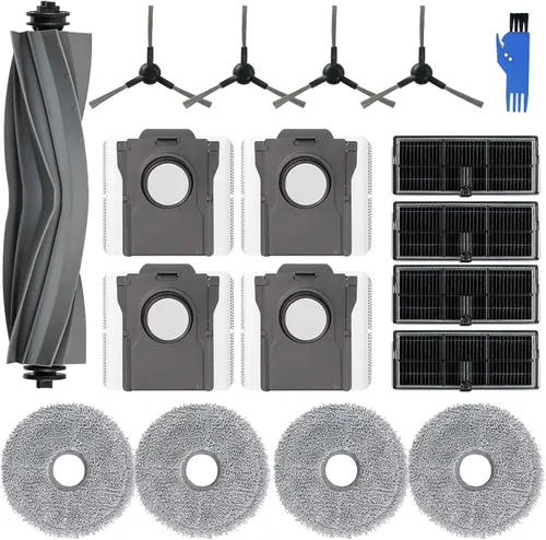 Miniatura 10 de 25 piezas de accesorios para dreame D10 Plus Gen 2 robot aspirador piezas de repuesto, 2 cepillos principales de goma, 4 filtros, 6 almohadillas