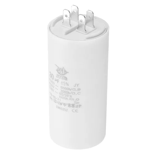 Miniatura 20 de PATIKIL CBB60 8uf Condensador de funcionamiento, AC 450V 4 pines 50/60Hz doble inserto cilindro inferior para aire acondicionado, bomba de agua