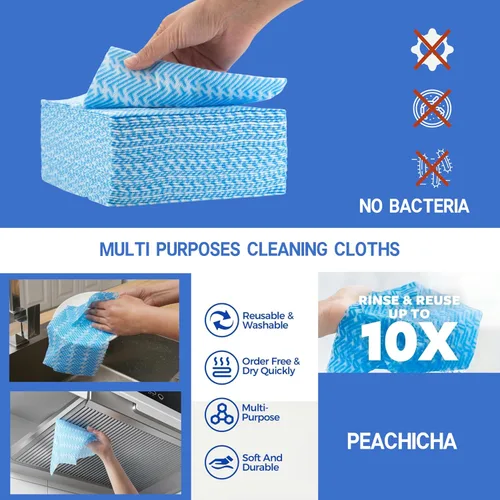 Miniatura 7 de Paños de Limpieza Reutilizables Handi Toallitas, Paños Reutilizables, Toallas para Platos Desechables, Toallitas Prácticas Secas, Grandes