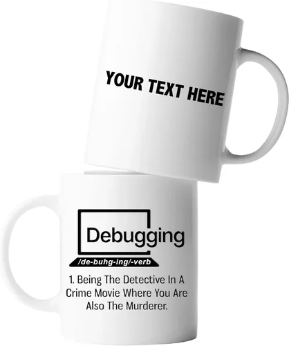 Miniatura 9 de Panvola Taza de café con cita divertida para programador, programación de computadoras, codificador, taza de cerámica (11 oz)