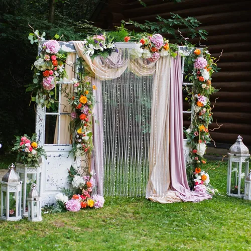 Miniatura 2 de Cortinas moradas con cuentas para puertas de 36 x 77 pulgadas, cortina de cuentas con borlas de cristal para colgar en la puerta, cortinas