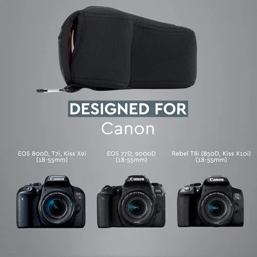 Miniatura 7 de Mega Gear - Funda de neopreno ultraligera para cámara Canon PowerShot G1X Mark III, con mosquetón, color negro