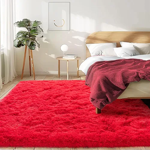 Miniatura 28 de Awaytail Alfombra Esponjosa Lavable 2x3 Pies, Pura Negra Alfombra para Silla de Escritorio Antideslizante, Alfombra Supersuave para Niños