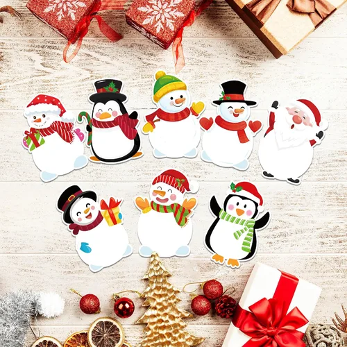 Miniatura 8 de 12 estilos, 240 páginas, notas adhesivas de Navidad, bloc de notas, muñeco de nieve, autoadhesivo, bloc de notas para Navidad, vacaciones, hogar