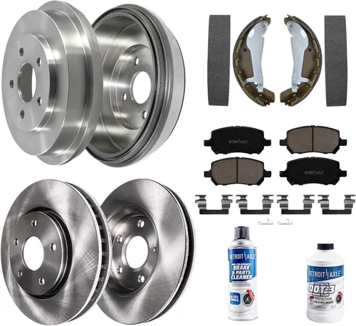Miniatura 29 de Detroit Axle - Kit de freno para Ford 2022-2023 Maverick Rotores de freno de disco de cerámica con repuesto de hardware: rotores delanteros de 12.80