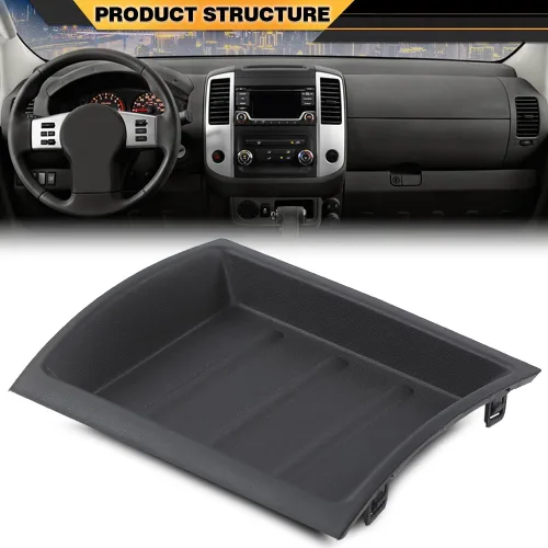 Miniatura 8 de CNNELL Caja de almacenamiento de bisel superior para salpicadero, color negro, compatible con Nissan Xterra 2005-2013/compatible con Nissan