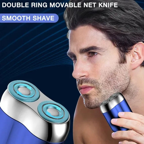 Miniatura 2 de 2026 Nuevo Modelo Mini Afeitadora Eléctrica de Doble Cabeza, Afeitadora Eléctrica Mini Portátil, Maquinilla de Afeitar Doble Cabeza Lavable