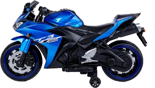 Miniatura 2 de Tamco - Motocicleta para niños, motocicleta de 12 V para niños de 3, 4, 5, 6 años con ruedas de entrenamiento, velocidad a mano, freno de pie, Azul