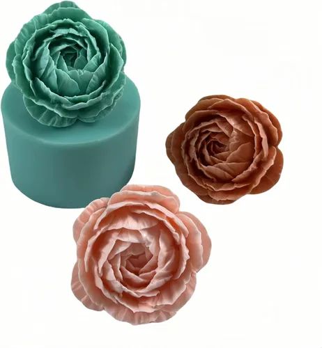 Miniatura 14 de Molde de Silicona 3D de Flor de Rosa Floreciente para Resina Flor Jabón Vela Haciendo Moldes DIY Molde de Pastel de Boda Decorando con Epoxi Molde