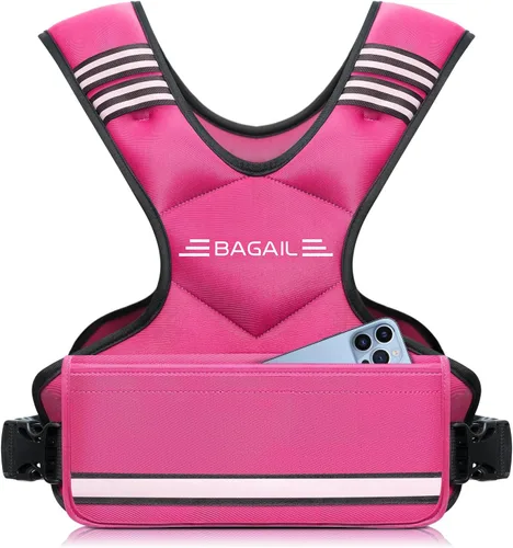 Miniatura 13 de BAGAIL Chaleco con peso ajustable para mujeres y hombres, 4-10 libras, 12-18 libras, 20-32 libras, chaleco de peso para entrenamientos en casa con 6
