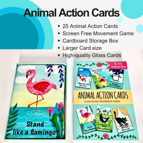 Miniatura 2 de Tarjetas de acción de animales de mango creativo (tarjetas de acción animal 1)